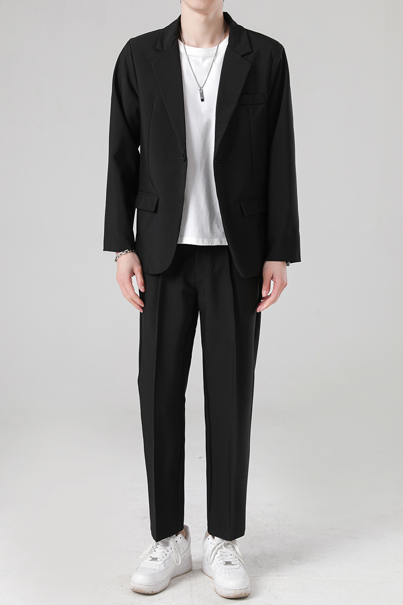 L12311Wedding dress slim fit business casual formal wear British style plaid suit for men