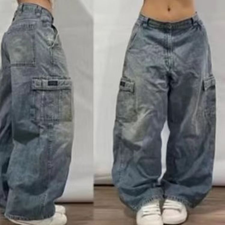 2024 American New Fashion Star Pattern Printed Jeans Ladies Y2K Street Vintage Hip Hop Popular Casual Joker High Waist Pants