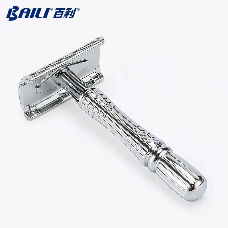 BAILI Adjustable Safety Razor Manual Double Edge Classic Mens Shaving Mild to Aggressive Hair Removal Shaver it with 1 Blades 241230