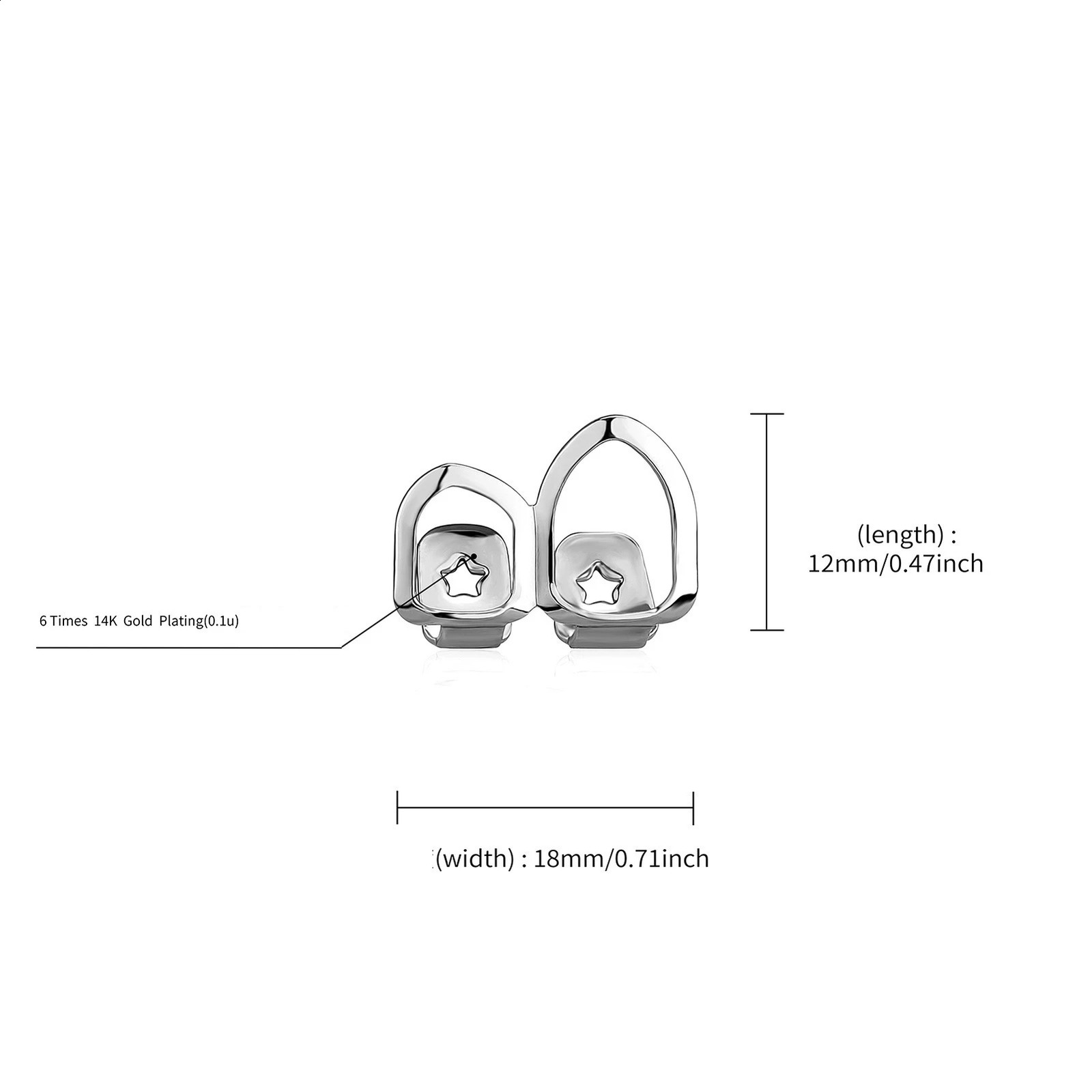 Fashionable Tooth Caps Hollow SingleDouble Vertical Teeth Dental Grills Jewelry Unique Accessory for Women 241225