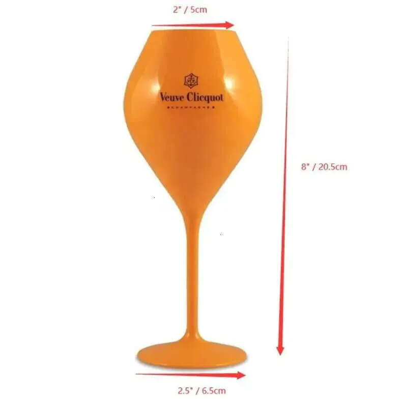 Wine 6Pcs Yellow Glasses Veuve Label Polycarbonate Clicquot Champagne Flutes Coupes Wisky Cups6361734 Drop Delivery Home Dhokp