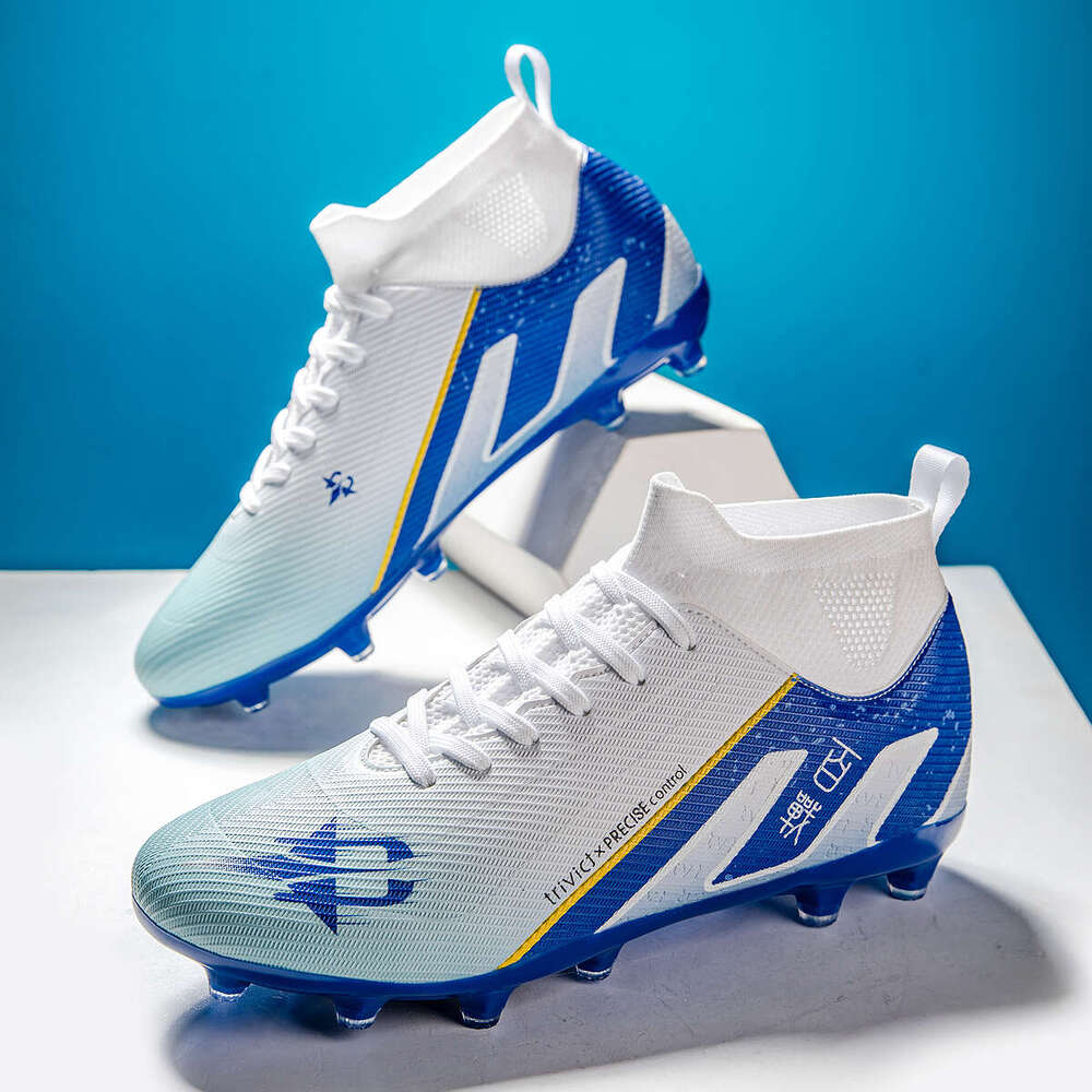 New Men Ultralight Outdoor FG/TF Non-Slip Soccer Cleats Long Spikes Football Boots Training Shoes Drop Shipping
