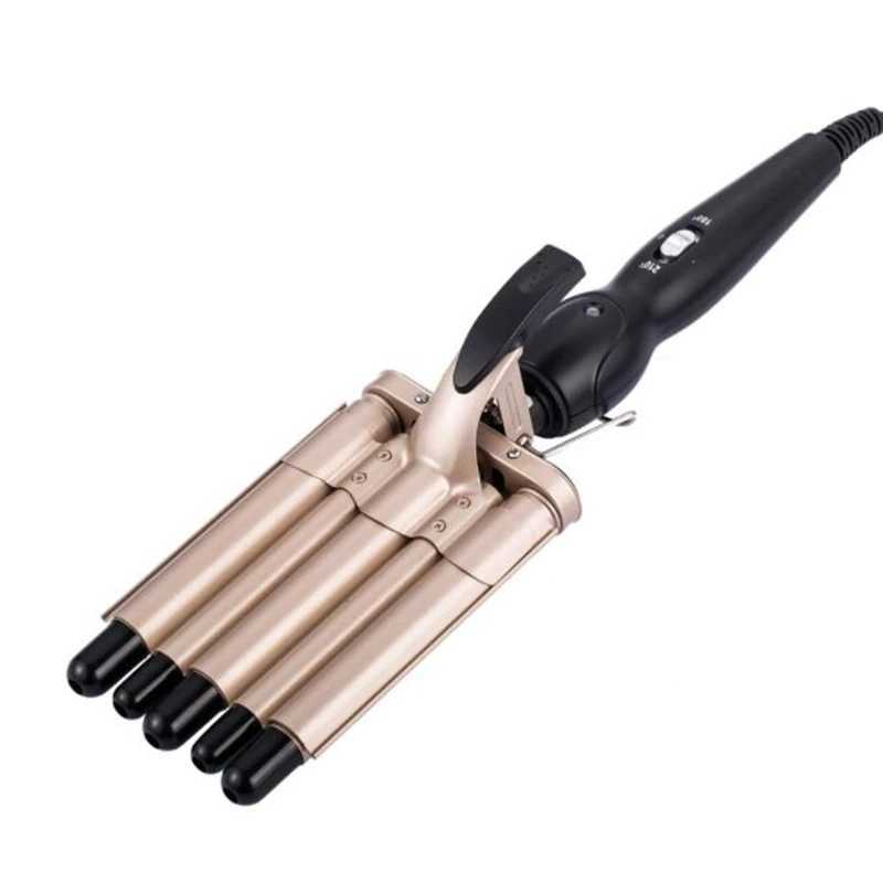 Professional Curling Iron Ceramic Five Barrel Wave Curler Rod Styling Tool for Quick Heating W241231