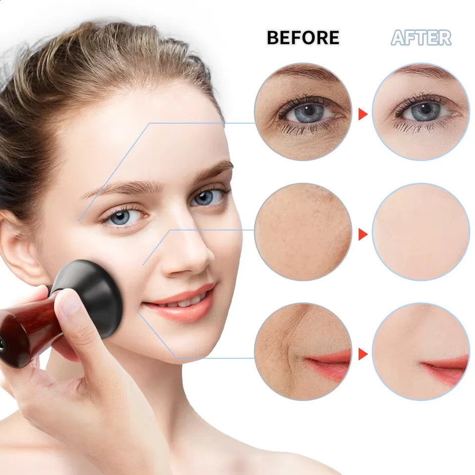 Electric Volcanic Stone Massage Gua Sha Natural Bian Stone Back Neck Face Massager Spa Care Skin Remove Wrinkles 241230
