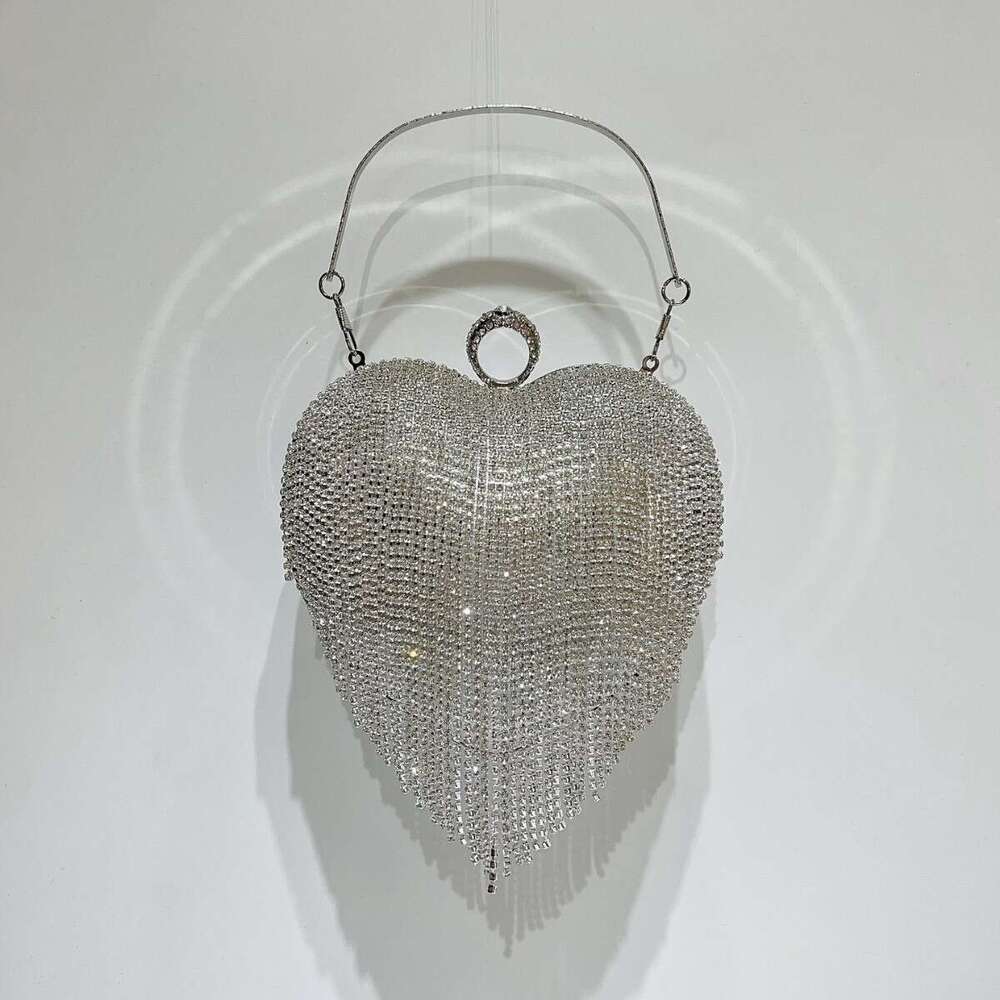 New European And American Love Fashionable Dia Studded Dinner Bag, Socialite Banquet Crossbody Handbag, Evening Dress Bag