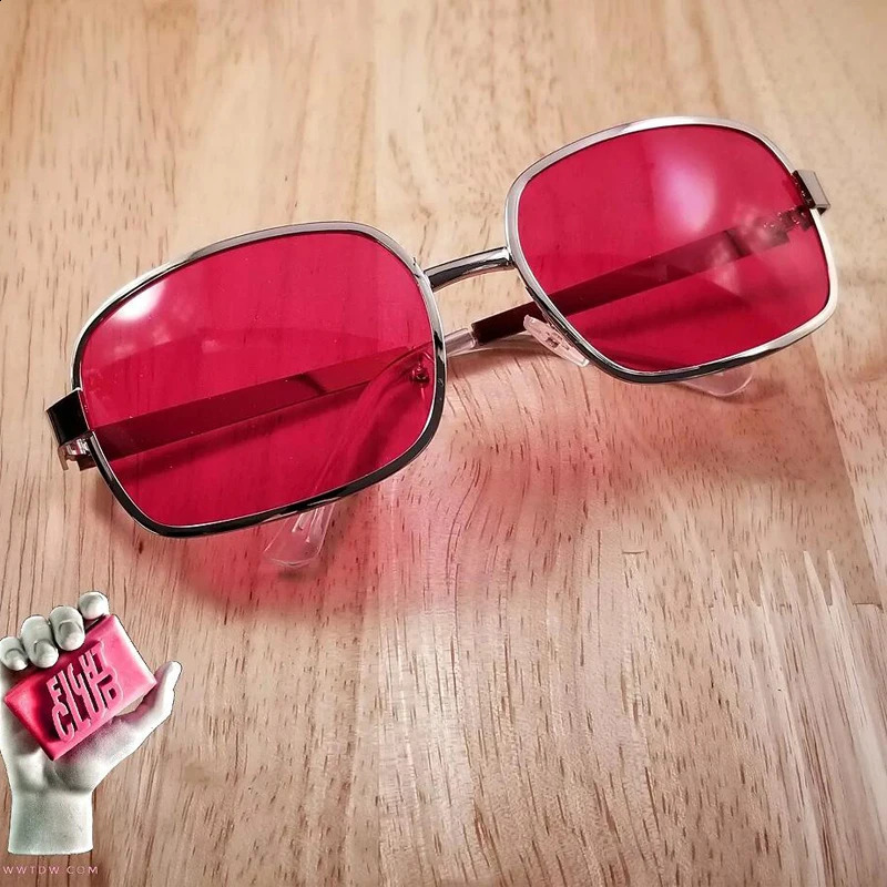 Project Mayhem Sunglasses Fight Club Tyler Durden Peoples 523 Brad Pitt men RED lens sunglasses with box 241230