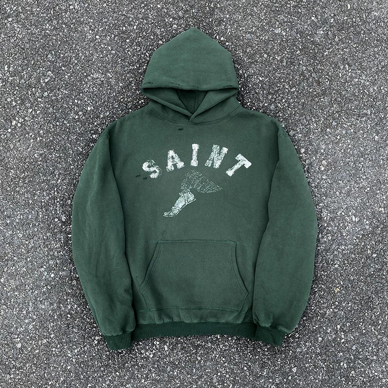 Cotton Fashion 2025 Y2K High Quality SAINT Hoodies All-match Casual Mens And Womens Keep Warm Pullover Sweatshirts 241230