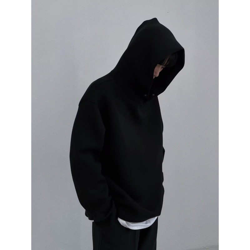 Autumn American high weight composite space cotton hoodie hooded unisex jacket top for men 2024