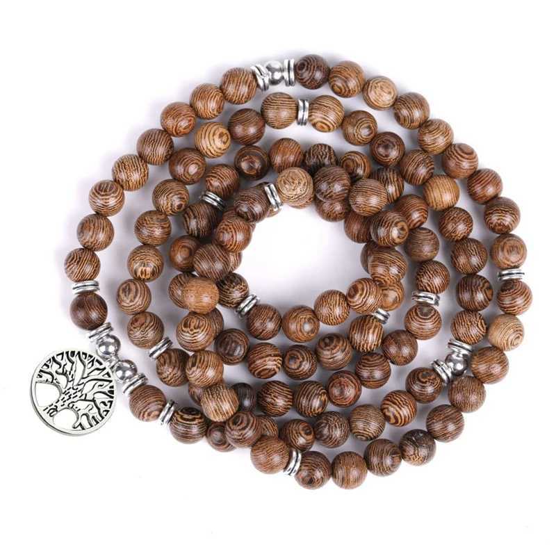 Home>Tags>Mara Buddhist Prayer Beads>Natural Wood Beads>Yoga Jewelry Wood Rose Bracelet>Tree of Life Pendant W241231
