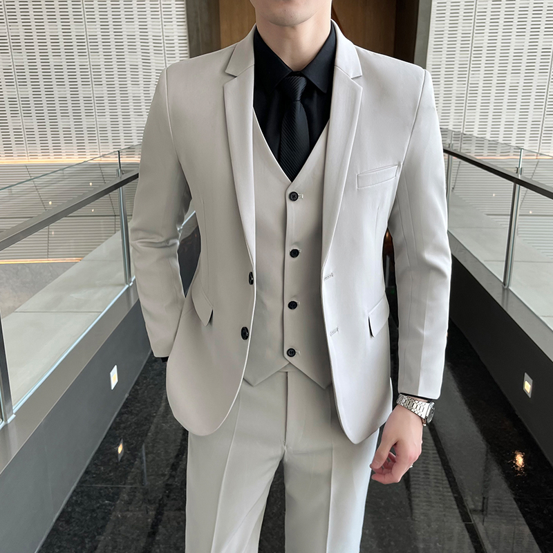 V1231Men's suits Korean style casual business formal jacket slim fit best man groom wedding