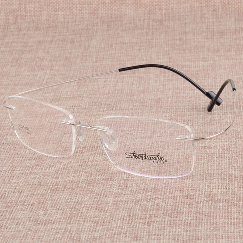 BCLEAR Beta-Ti Style Flexible Memory Metal Rimless Eyeglasses Frame for oculos de grau Glasses Optical Frame 241230