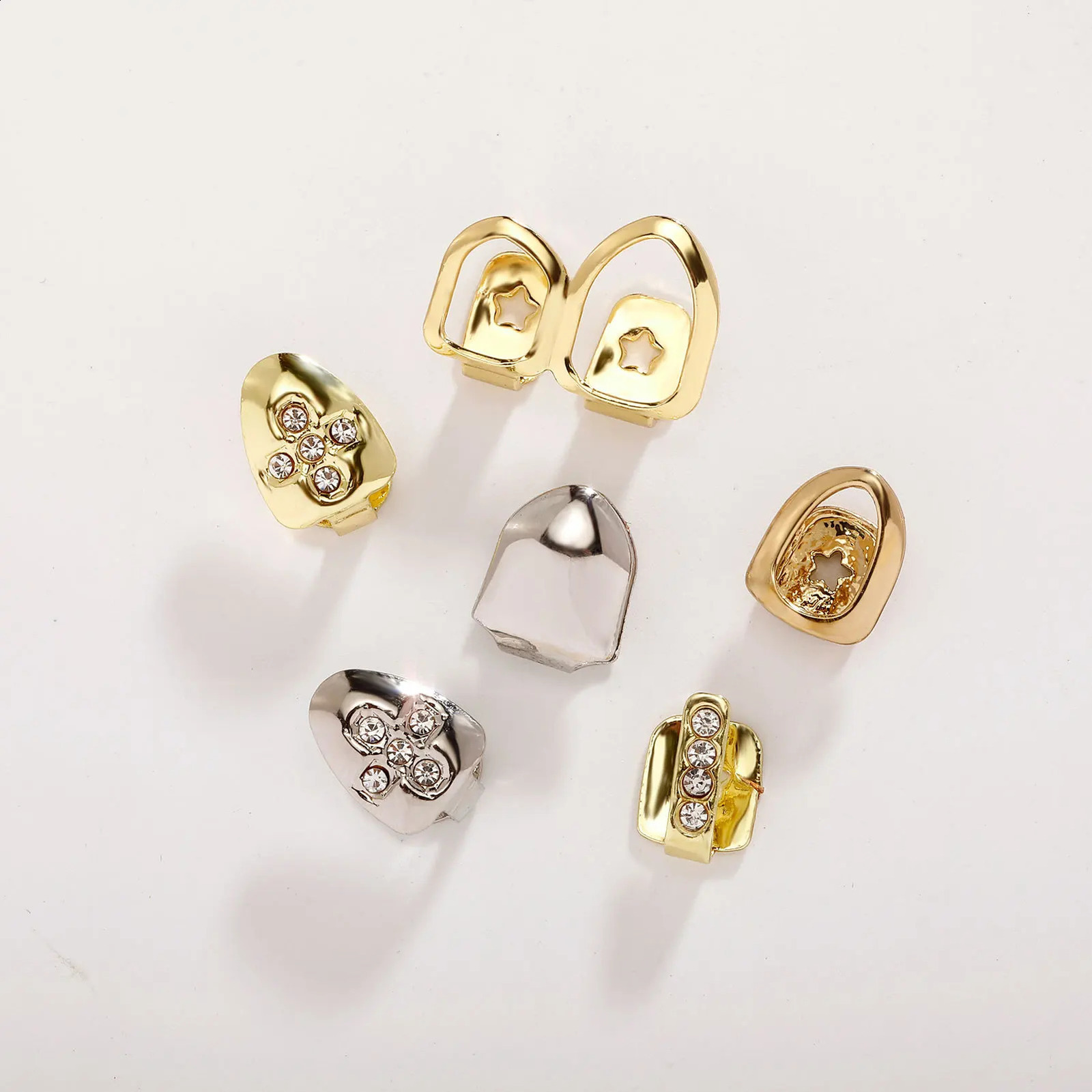 Fashionable Tooth Caps Hollow SingleDouble Vertical Teeth Dental Grills Jewelry Unique Accessory for Women 241225