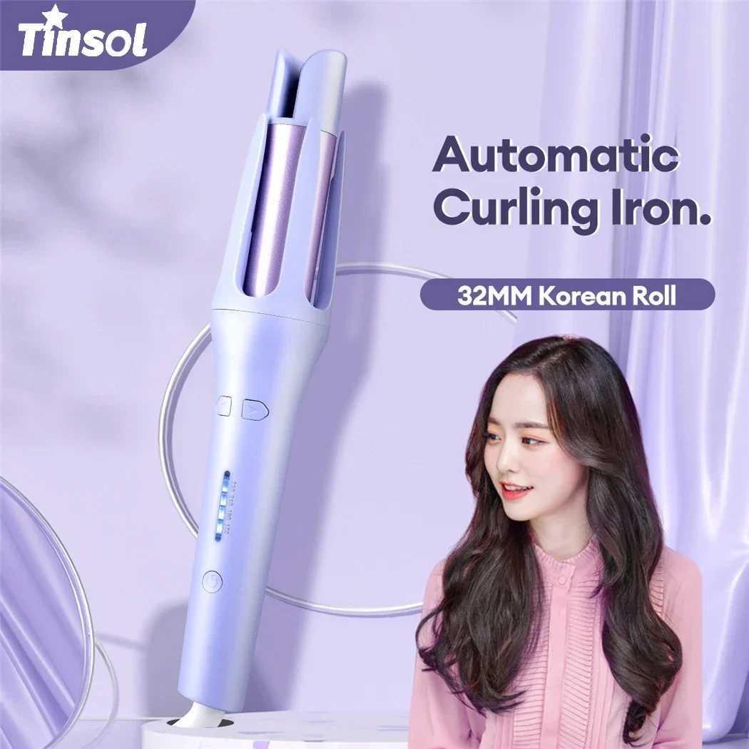 Tinsol 2-in-1 Automatic Curler 32MM Automatic Rotating Ceramic Curler Professional Curler Iron Curler W241231