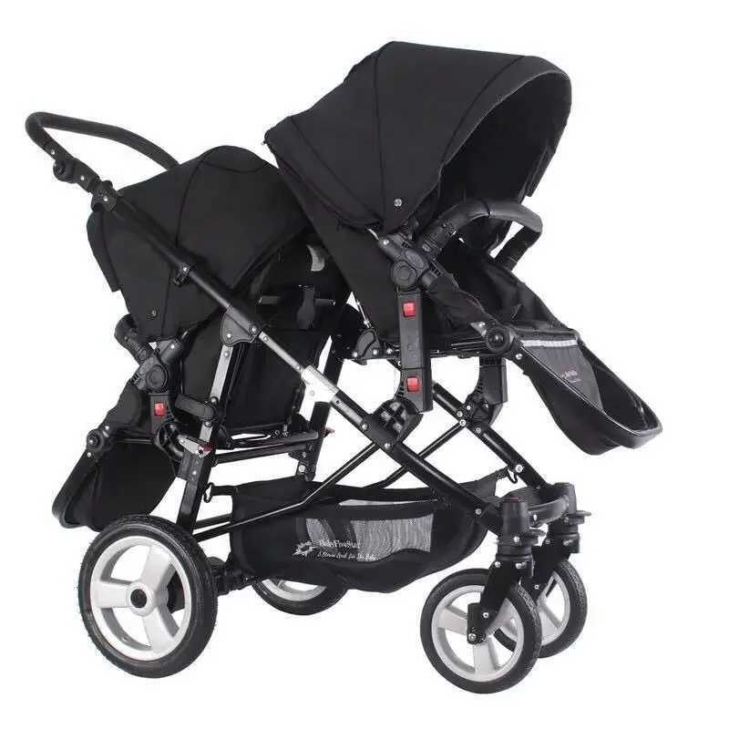 Twin Baby Stroller Foldable Two-way Multifunctional Twin Baby StrollerHigh View Baby Stroller Adjustable ArmrestsXJ241231