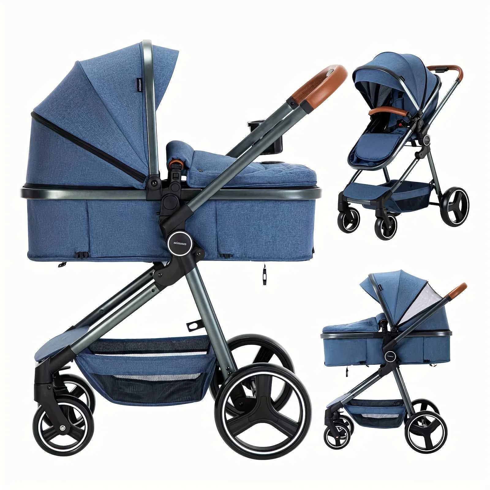 2-in-1 Baby Stroller Newborn Standard Stroller Infant To Toddler Stroller Lightweight Baby Carriage PramXJ241231
