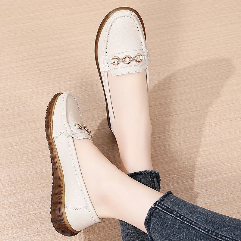 Women Low Heels Sliver Boat Shoes Square Toe Slip on Flat for Woman Ballet Flats Comfortable Bow Womens sandals 241225