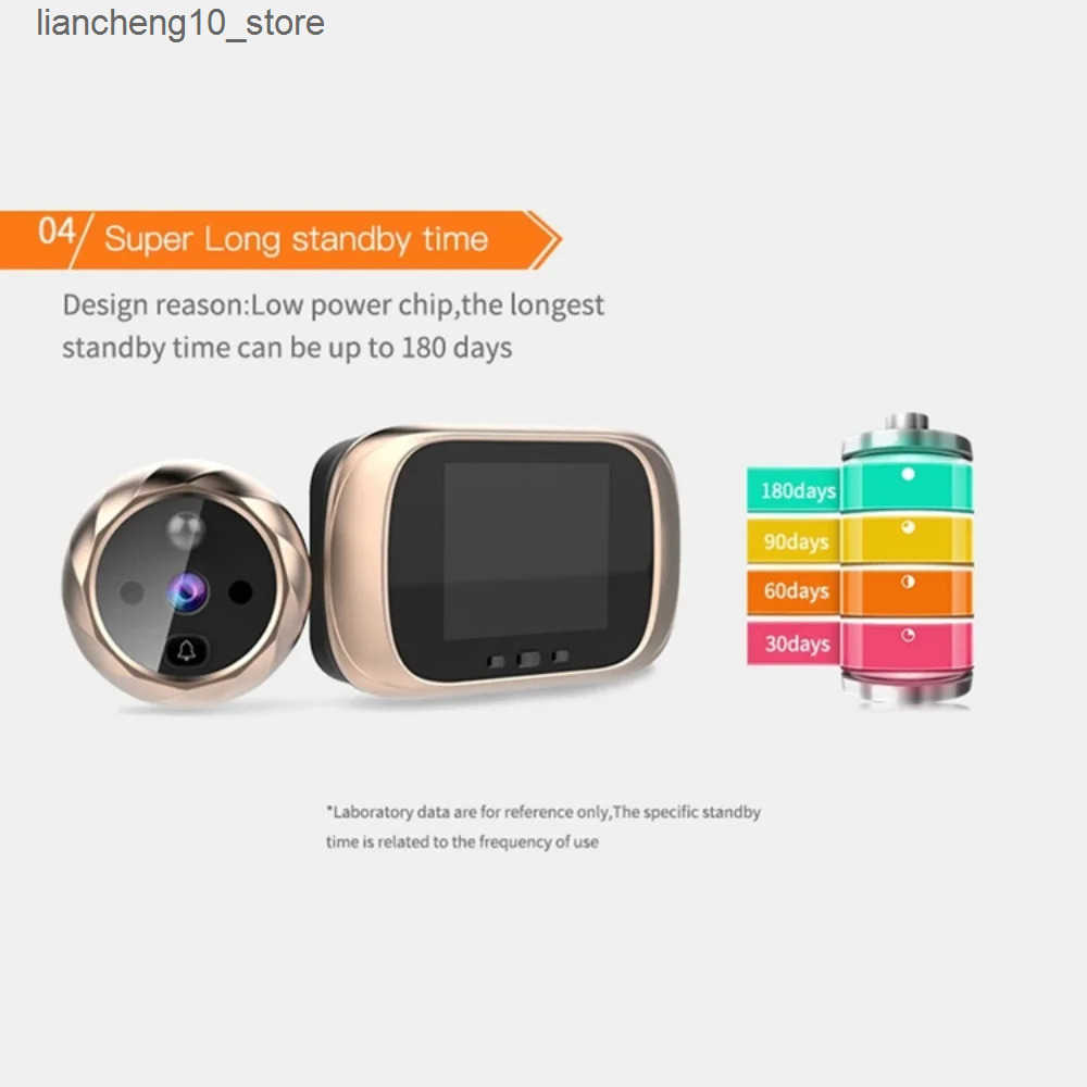 Doorbells Digital door viewer peeping door camera doorbell 2.8-inch night vision photo shooting digital door monitoring for home security L240910