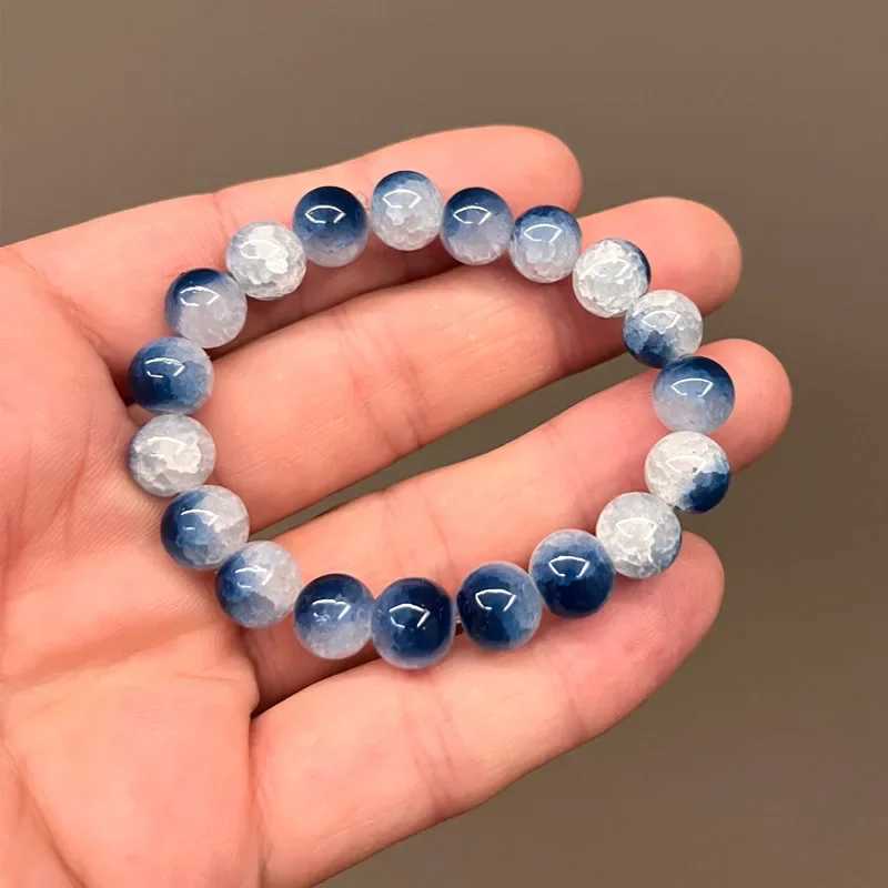 Girls Crystal Color Bracelet Natural Quartz Amethyst Fluorescent Bead Sweet Spirit Constant Energy Chain Bracelet Jewelry W241231
