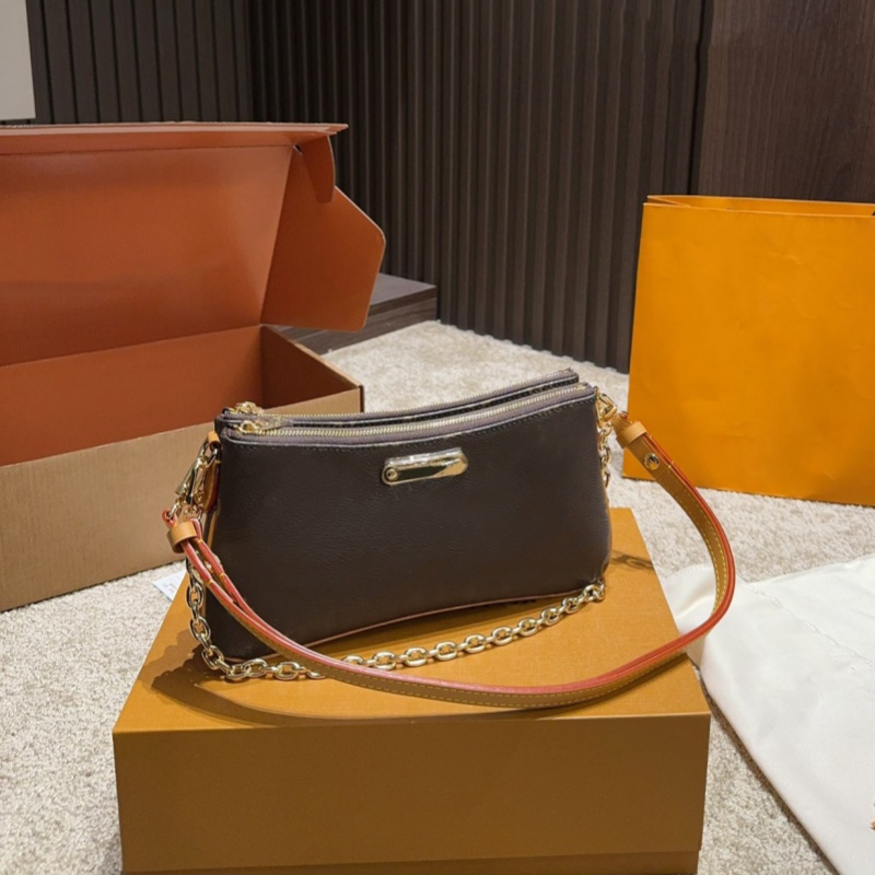 Designer Liv pochette Hobo Shoulder Bag Women denim Leather Chain Crossbody Luxury Underarm Purse Lady Handbag