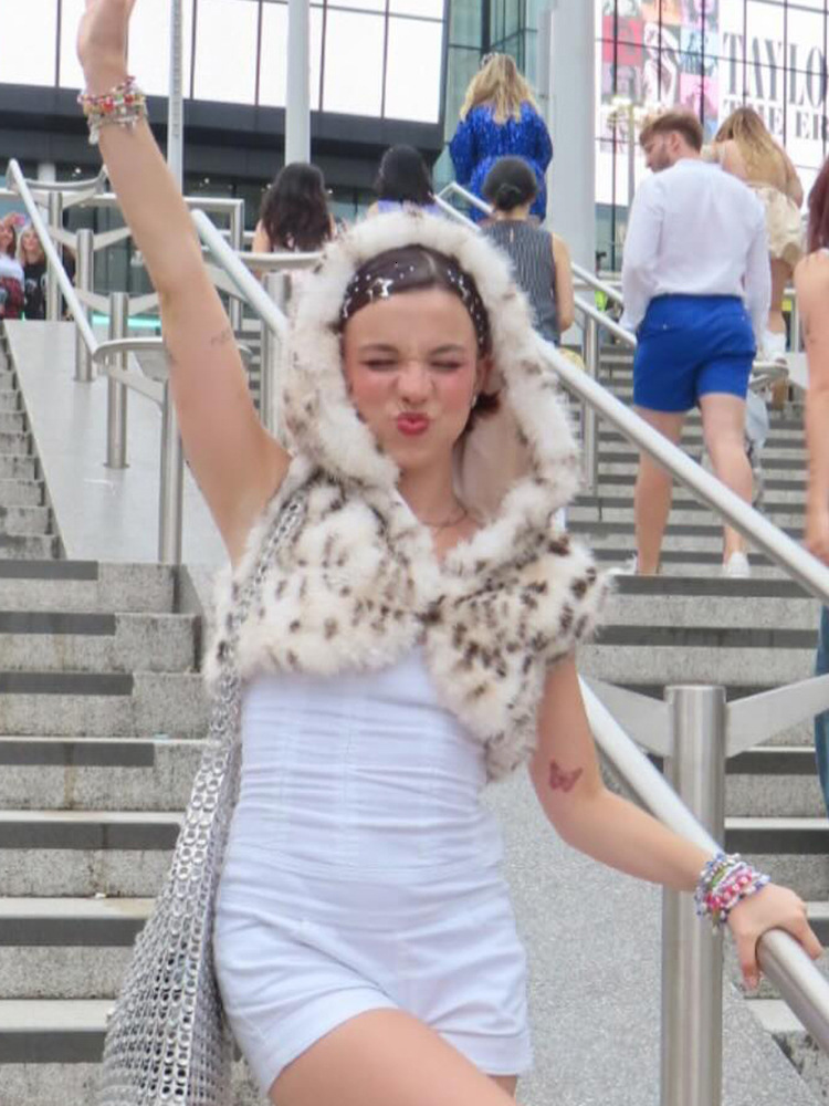 Absobe Plush Leopard Printed Hooded Crop Tank Top Women's Clothing Sleeveless Casual Small Coat 2024 Winter Y2k Outfit