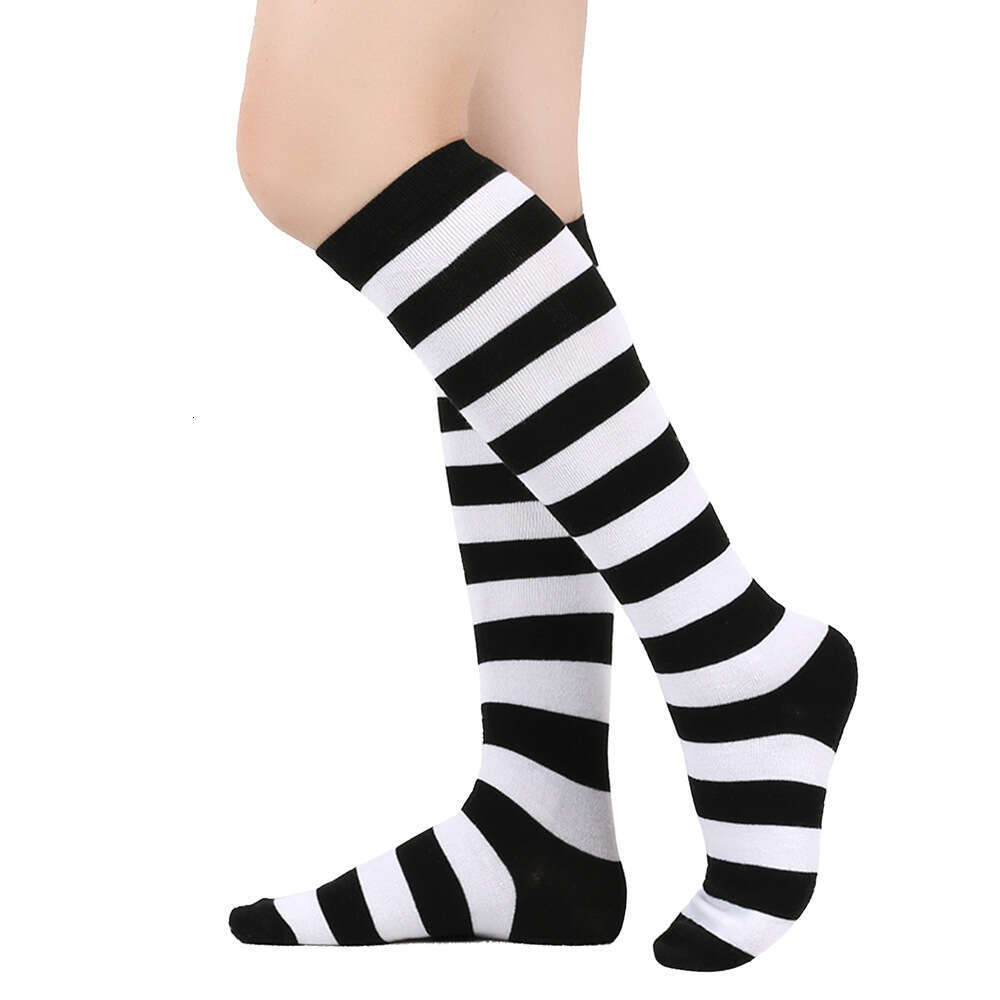 Striped Christmas Knee Thanksgiving Turkey Calf European And American Couple Sports Football Mid Tube Socks