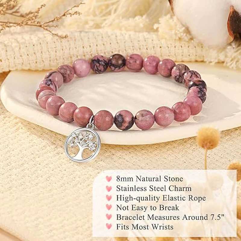 Tree of Life Bracelet La Lady Natural Stone Bracelet Grandmas Gift Birtay Christmas Wedding Mothers Day Gift W241231