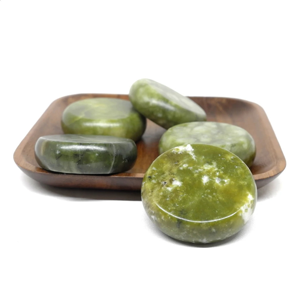 6x6cm Spa Stone Beauty Stones Massage Green stone Natural Stone Relieve Stress RELAX jade massage set toe massage 241230