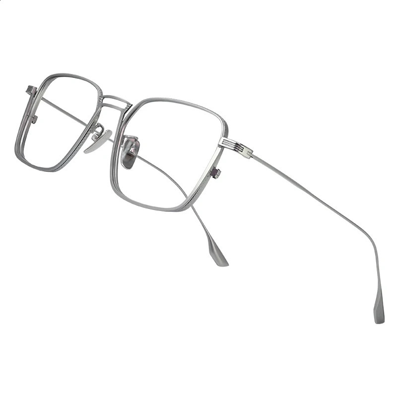 American Men Square Frames Handmade Retro Pure Glasses Thick Edges Business Eyeglasses Suitable for Large Faces 241230