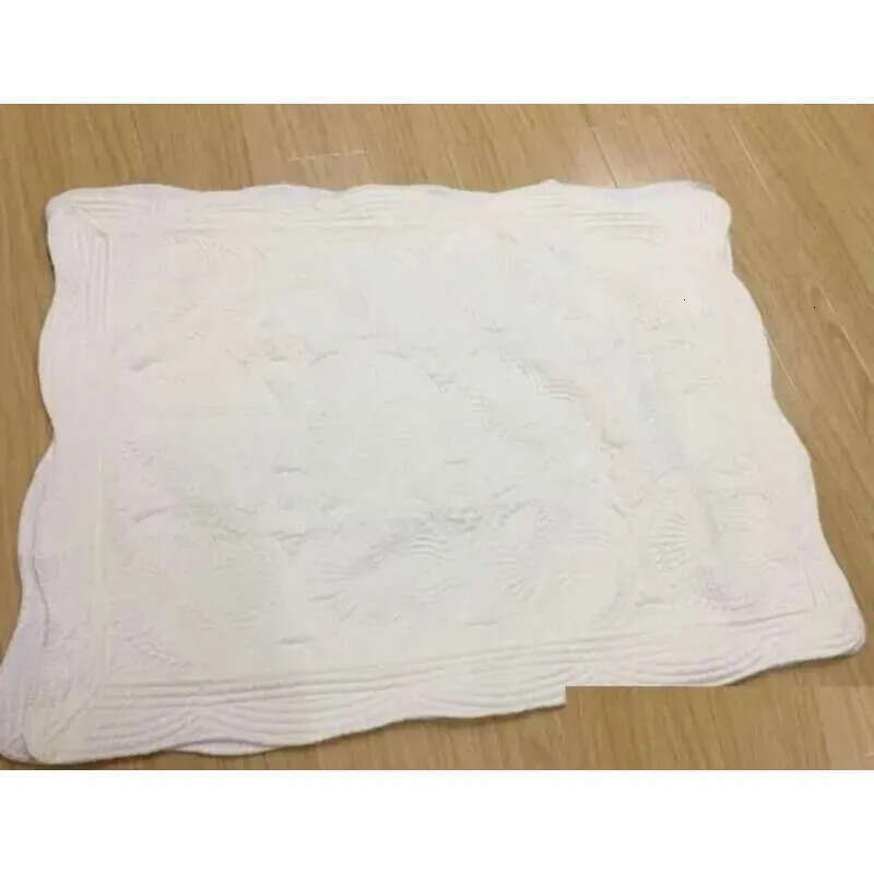 Wholesale Baby Heirloom Blan Blankets Quilts Cotton Infant Quilted Navy White Ruffle Minky Toddle Babys Gift Born 0413 Kets S Kets S