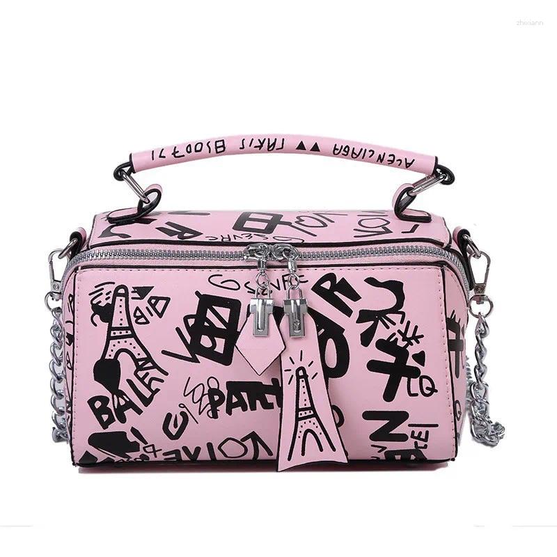 Shoulder Bags Design Women Leather Handbags And Purse Fashion Crossbody For Graffiti Bag zhanyishengli
