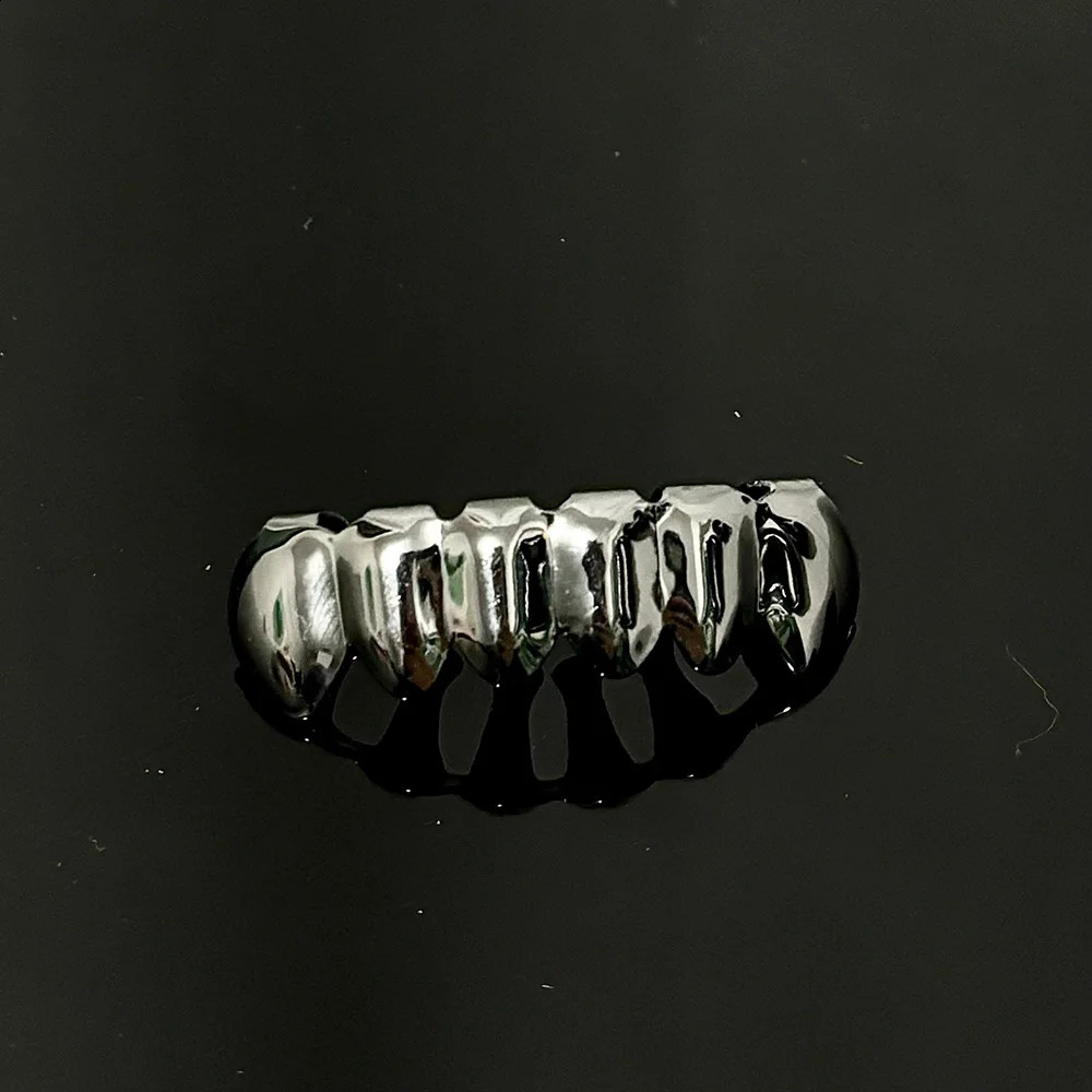 RACHELZ Gold Silver Color DIY 26 Top Bottom Glossy Teeth Hip Tooth Caps For Women Men Jewelry Halloween Gift 241225