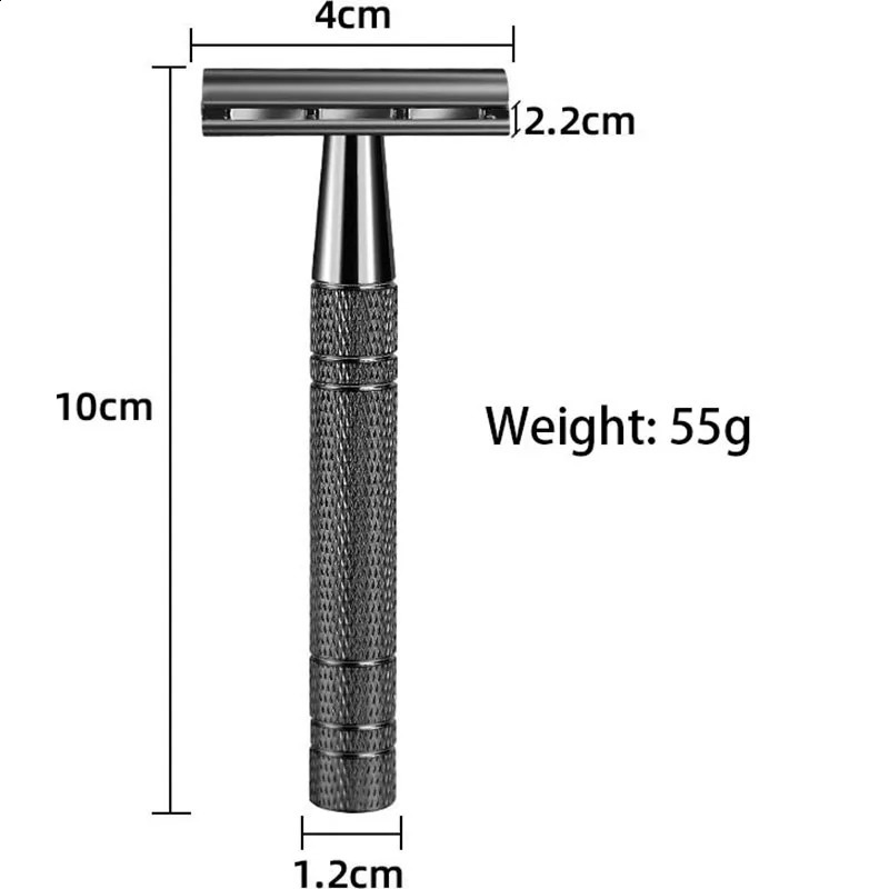4 Colors Manual Razor Retro Metal Razor Set Platinum Double-Sided Blade Shaving Versatile Storage box Reusable Security 241230