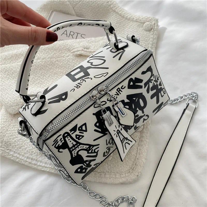 Shoulder Bags Design Women Leather Handbags And Purse Fashion Crossbody For Graffiti Bag zhanyishengli