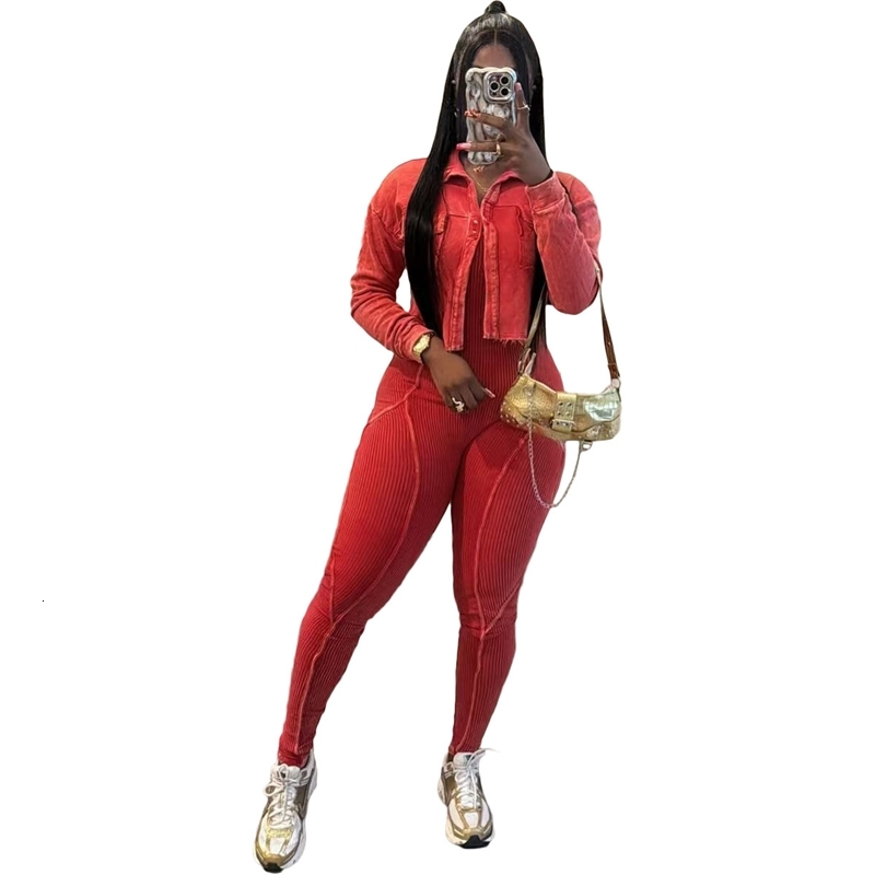 Women Tracksuits Two Pieces Set Designer 2025 New Fashion Pickled Stir Fried And Used Jumpsuit Casual Set 5 Colours
