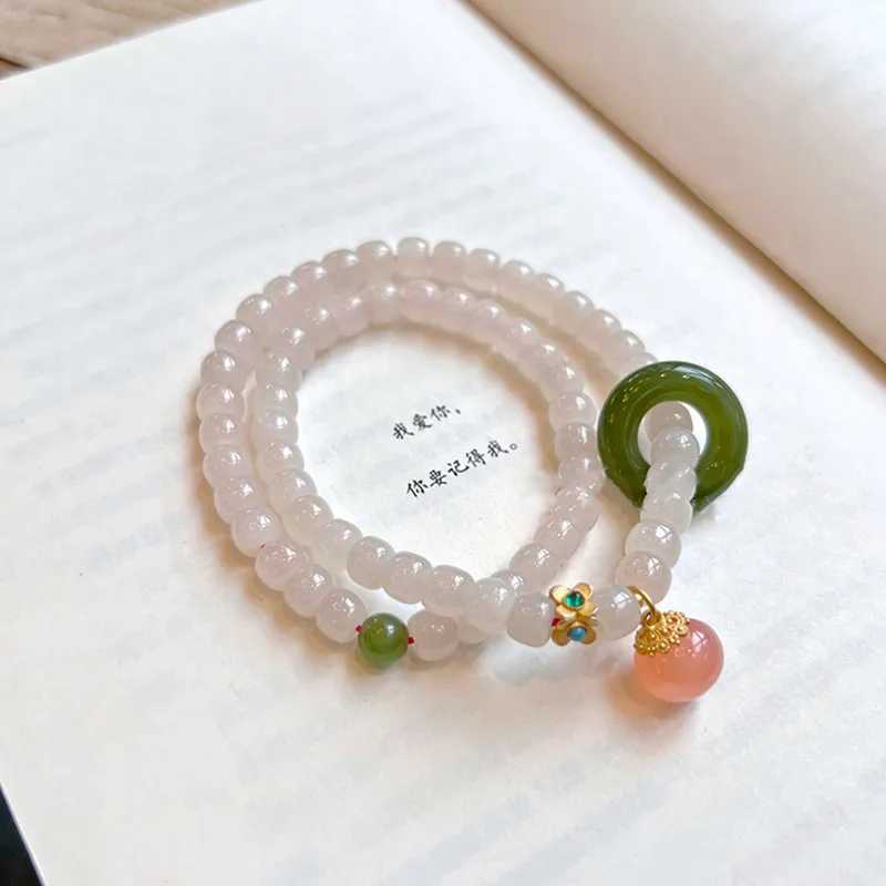Natural Hetian Jade Luxury Quty Fashion Jewelry Exquisite Elegant Simple Premium Bracelet Sexy Young Girl Exquisite Jewelry W241231