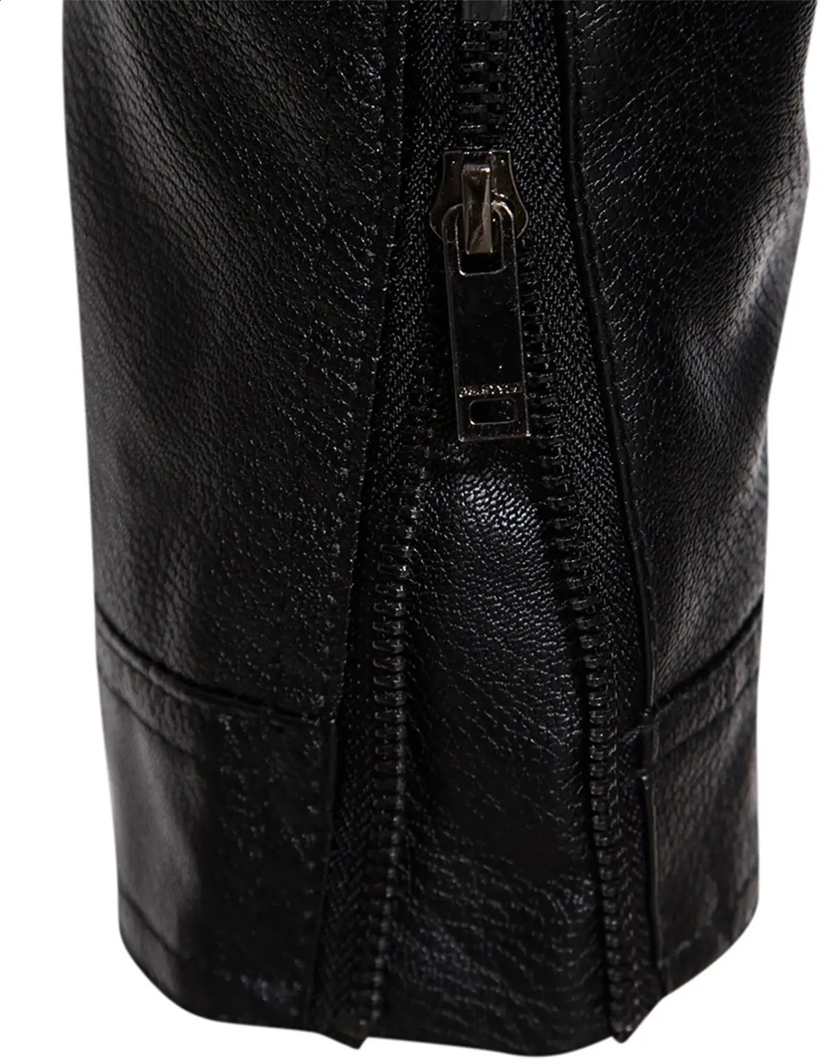 Mens casual collared leather jacket 241230