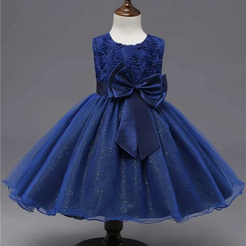 Flower Girl Wedding Dress First Party Dress Birthday Fluffy Dress Baby Bath Dress Children Par Dress W241231