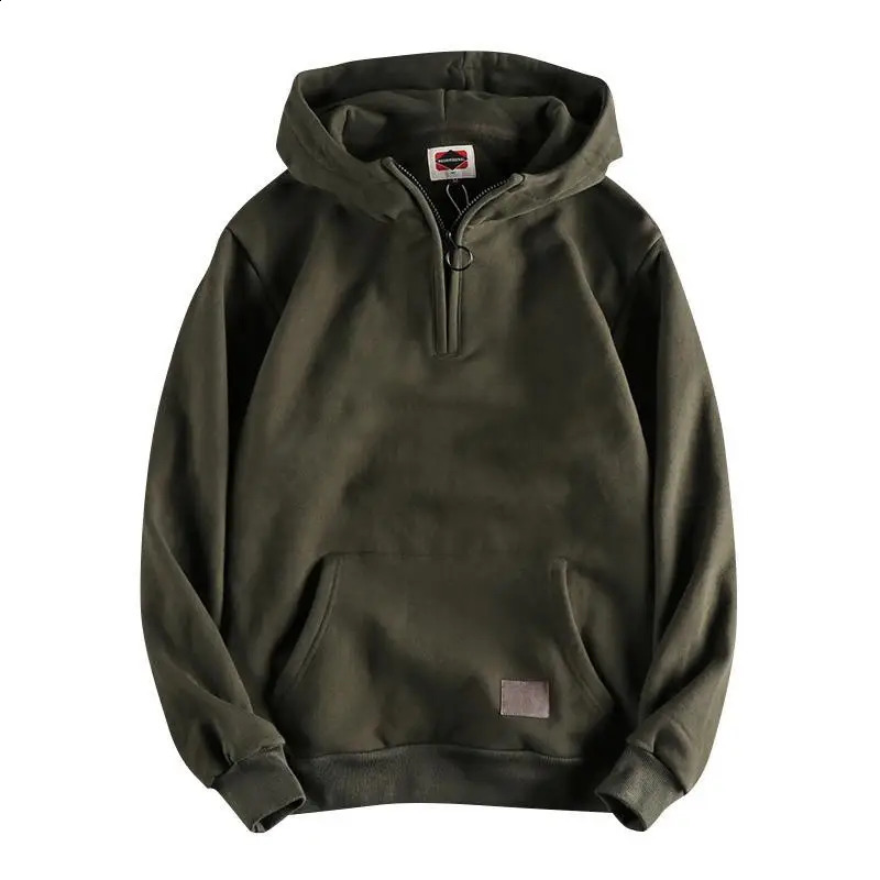 Man Hoodies with Zipper Solid Sweatshirts for Men Pocket Cotton Harajuku Fashion Clothing Deals Y2k Vintage Emo 241230