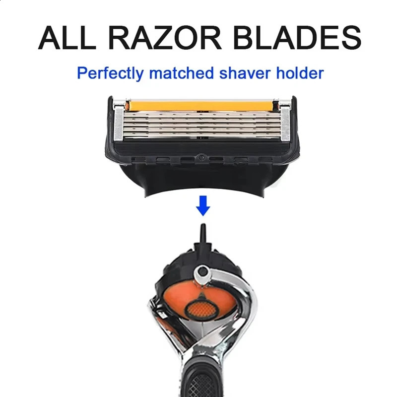 Shaving Razor Shaver Five Layer Blade Manual Razor Blade Mens Face Razor Vintage Beard Blade 4/8 Blade Razor Holder Sets 241230