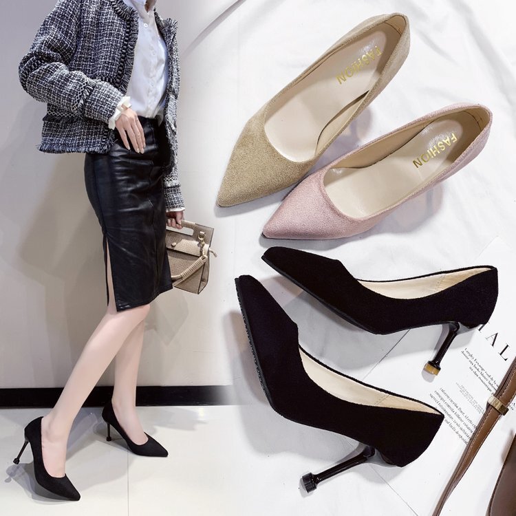 Autumn New Ddmywed Pointed High Women S Fine Heels Internet Celebrity Sexy Black Professional Single Shoes Chinese Brand F Ddmysaturn