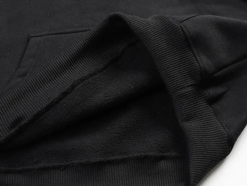Hoodie Pullovers 2024 Spring Fashion American Big Pocket Thick Top Trend Solid High Quality Long Sleeve Sweatshirt 241230