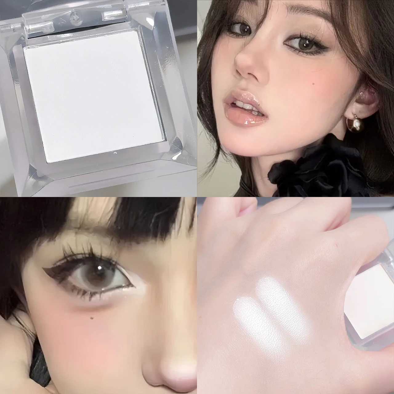 Punk Smoked eye shadow Palette Bright Matte White Beige eye shadow Underpressure Pigment Lasting Glow Black Makeup Palette W241230