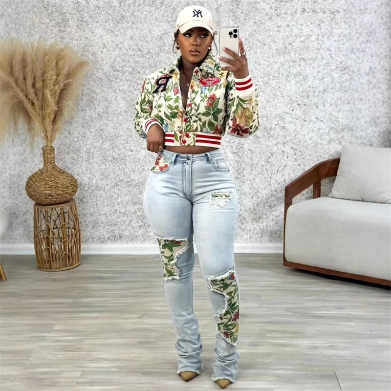 Womens Jacket Designer 2025 New Fashionable Casual Printed Baseball Jacket (including Lining)