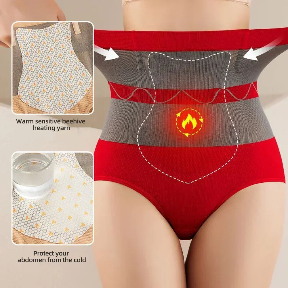 Womens High Waist Belly Slimming Panties Body Shapers Waist Trainer Butt- Non-trace Warm Underwear Underpants Postp 241231