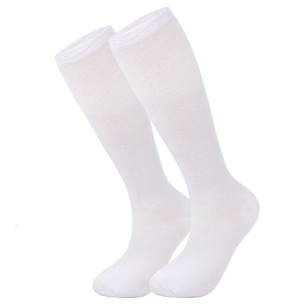 Japanese Three Bar Mid Calf Tube Knee Cosplay Performance Dance Socks, Women's Solid Color JK Socks