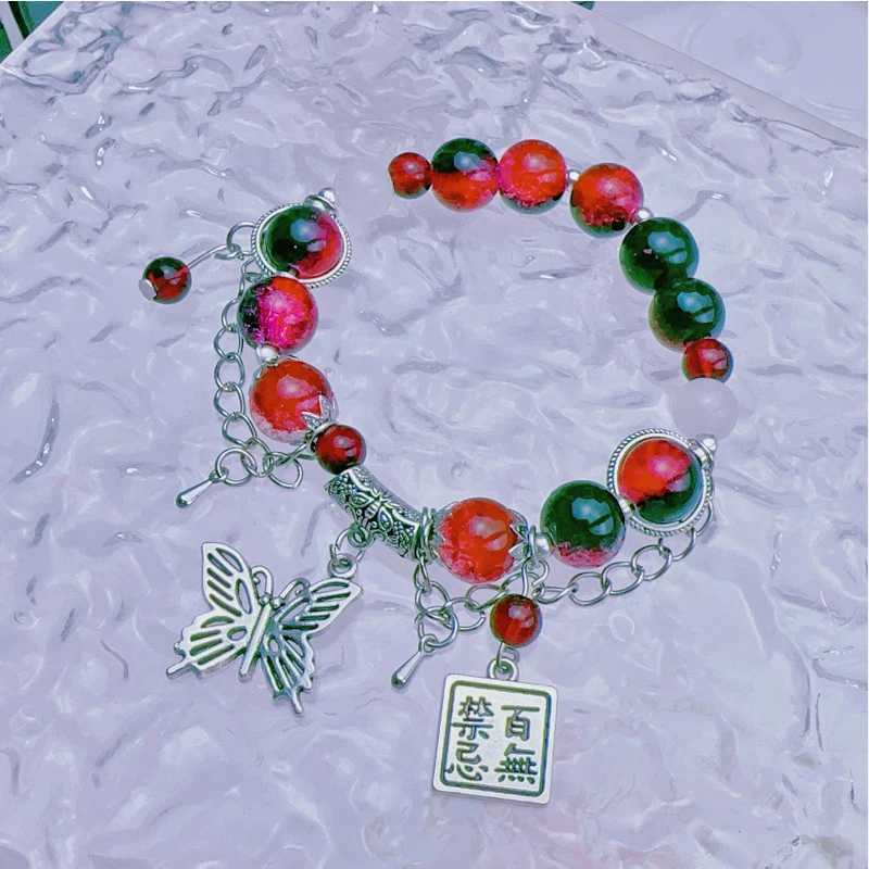 Personalized creative high-value bead bracelet with a new Chinese New Year high-end feel W241231