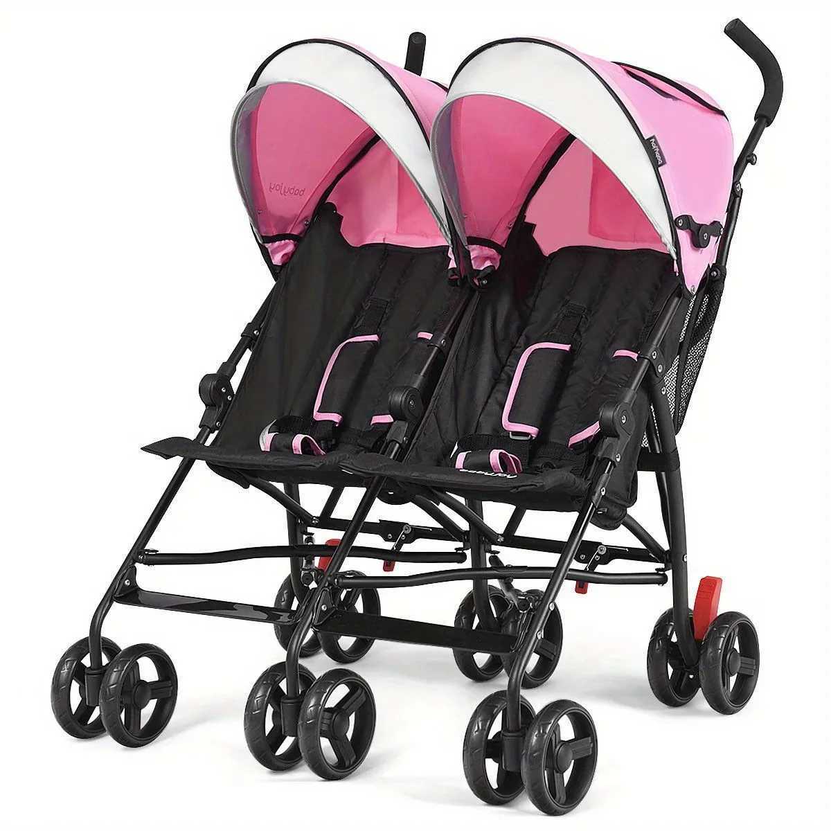 Foldable Twin Baby Double Stroller Kids Ultralight Umbrella Stroller PushchairXJ241231