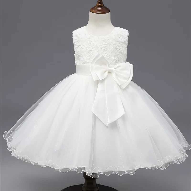 Flower Girl Wedding Dress First Party Dress Birthday Fluffy Dress Baby Bath Dress Children Par Dress W241231