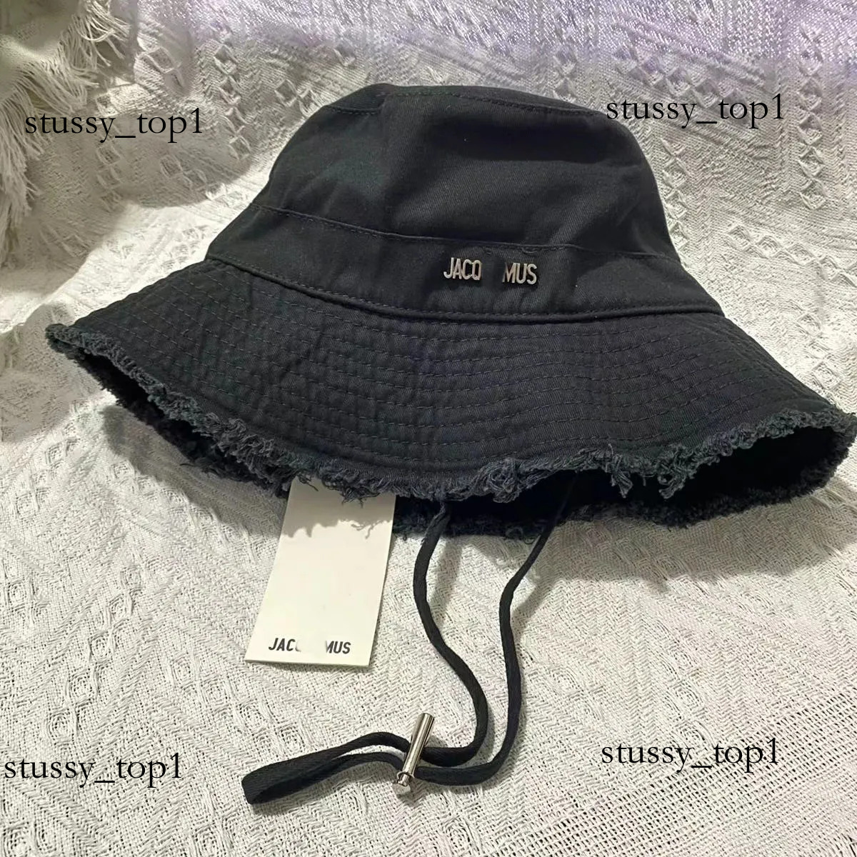Fashion Designer jacquard Hat Large Brim Bucket jacquesmus Hat Classic Luxury Hat Women jaqumes Hat Same High-Quality Silver jaq Logo jaque marie mage Hats a7f