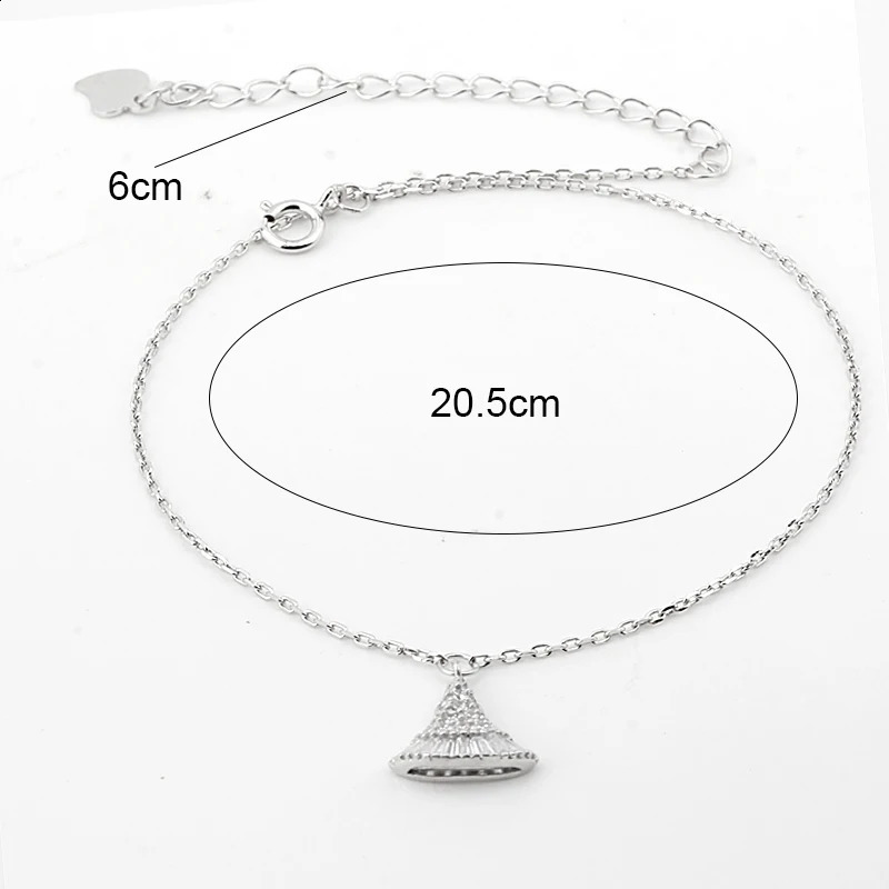 925 Sterling Silver Anklets Bracelet on the leg silver 925 Barefoot Sandals Anklets For Women Beach Foot Jewelry 241226